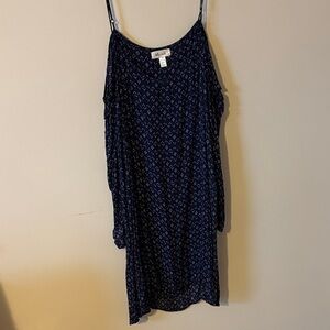 Bella Dahl Navy Geometric Long Sleeve Dress